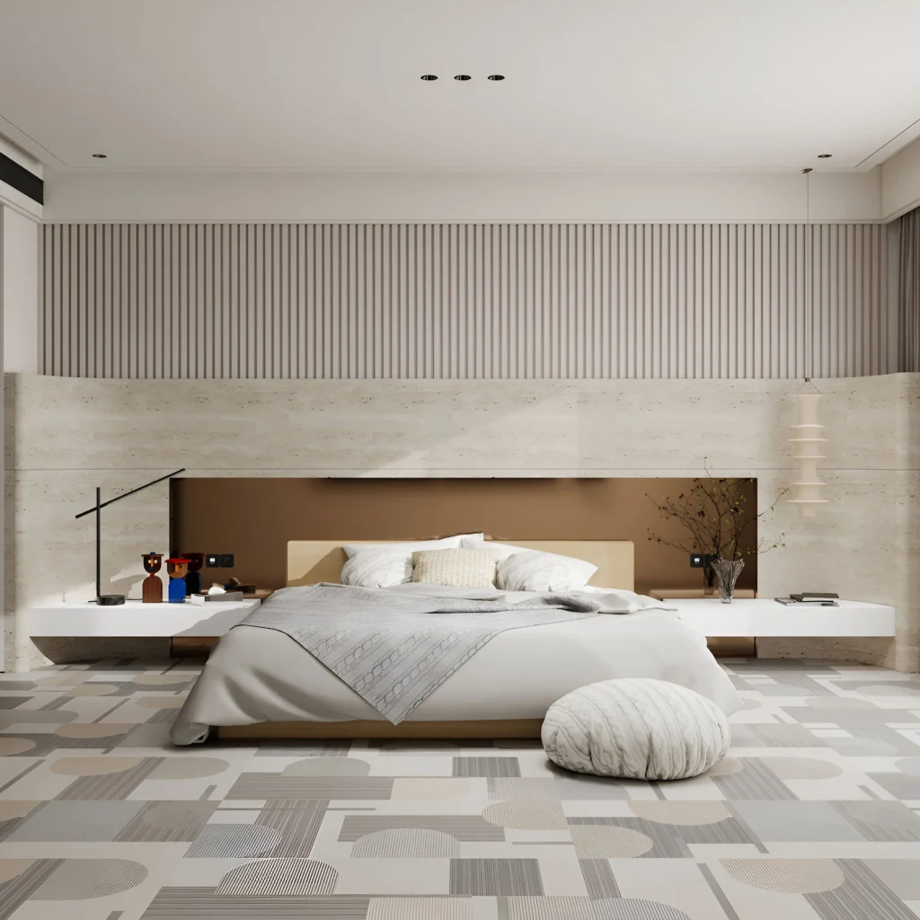 Porcelanato Decorativo Geométrico Hall Dormitorio3