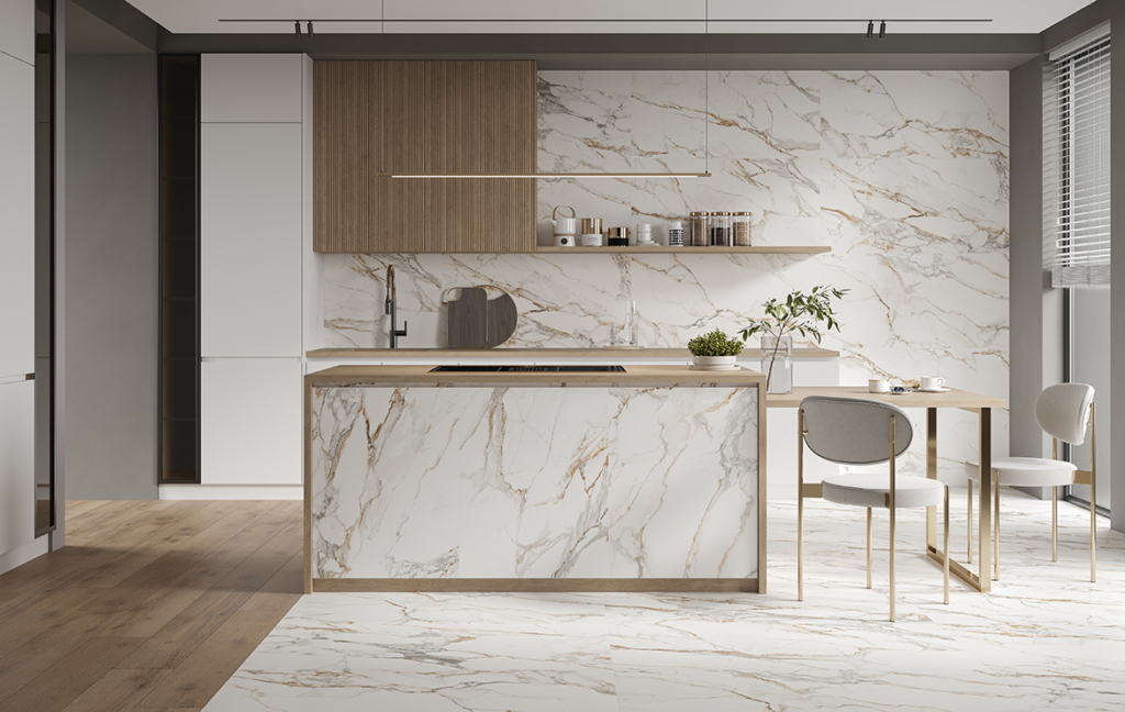 Porcelanato Marmolizado para Cocina